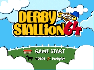 Derby Stallion 64 title screen for Nintendo 64